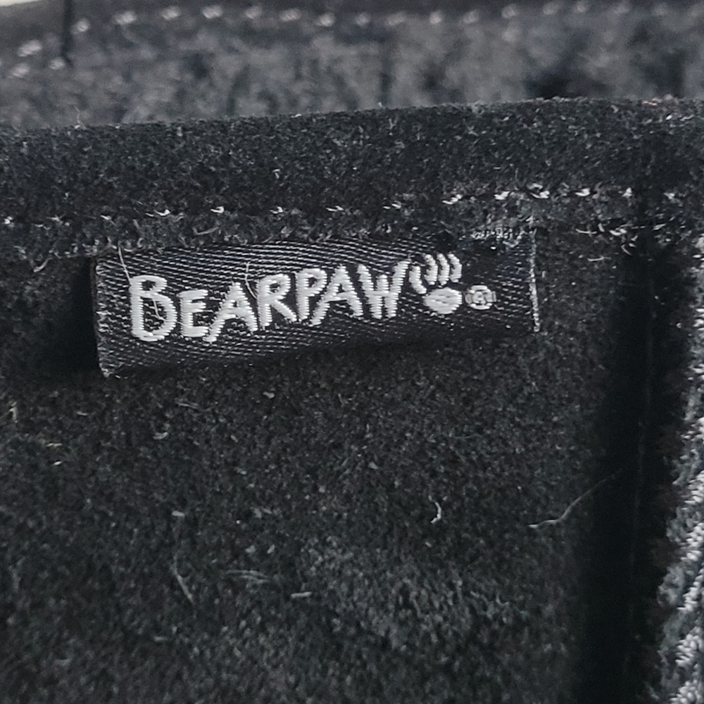 Bearpaw Black Suede Faux Fur Lined Above Ankle Warm Boots Sz 6 - Picture 13 of 14